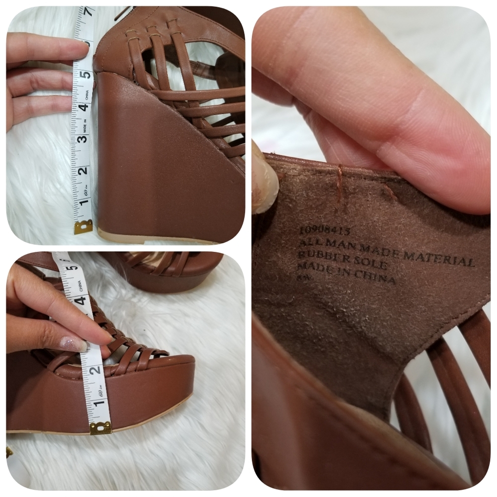 COPY - TORRID Platform Sandals With Strap Camel Color SIZE 8W. - Picture 17 of 17